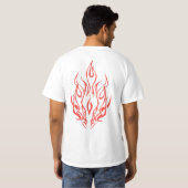 T-shirt Flame Spirit Face | Tribal Fire Silhouette Art (Dos entier)