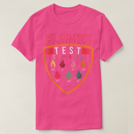 T-shirt Flame Test Colors Funny Science (Design devant)