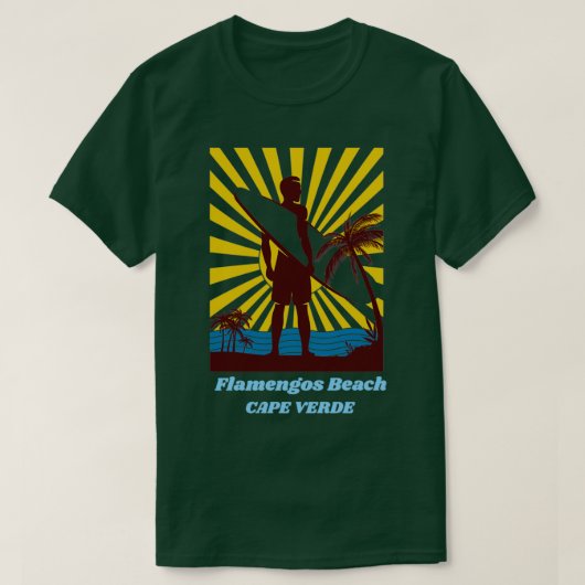 T-shirt Flamengos Beach pour les amateurs de vacances sur (Design devant)