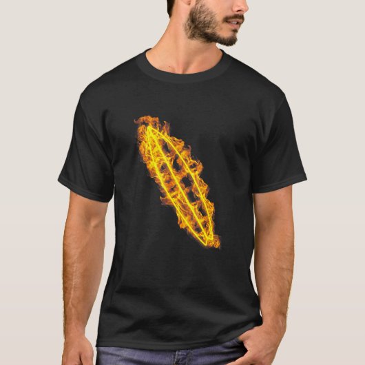 T-shirt Flames Fire Surfboard Surfboard Surfboard Surfboar (Devant)