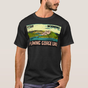T-shirt Flaming Gorge Lake Vintage Utah Wyoming Travel Ret