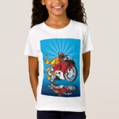 T-shirt Flaming Motorcycliste Girls (Devant)