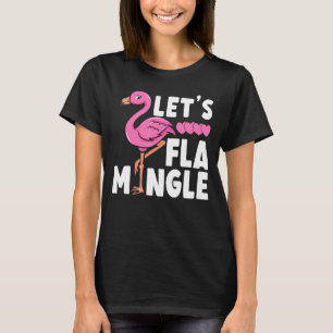 T-shirt Flamingle Flamant rose rose Coeur Oiseau été