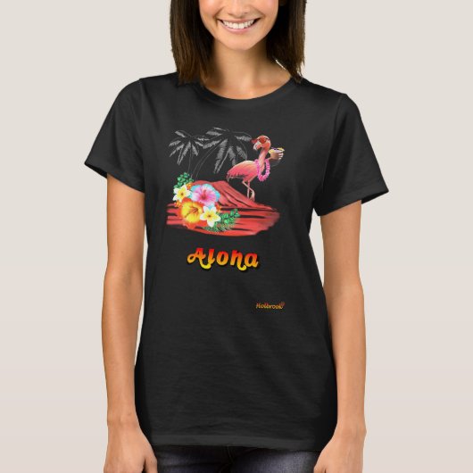 T-SHIRT FLAMINGO ALOHA (Devant)