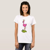 T-shirt Flamingo as Princess with Crown (Devant entier)