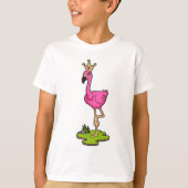 T-shirt Flamingo as Princess with Crown (Devant)