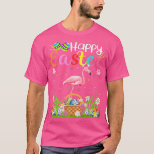 T-shirt Flamingo Bird Bunny Egg Hunting Funny Flamingo Hap