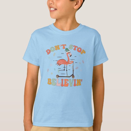 T-shirt Flamingo Christmas  (Devant)