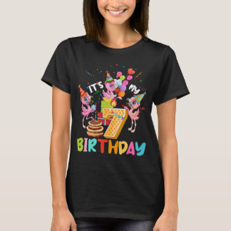 T-shirt Flamingo Enfants 7ème Anniversaire J'ai 7 Ans Garç
