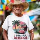 T-shirt Flamingo Expat Retirement Mexico Beach Life