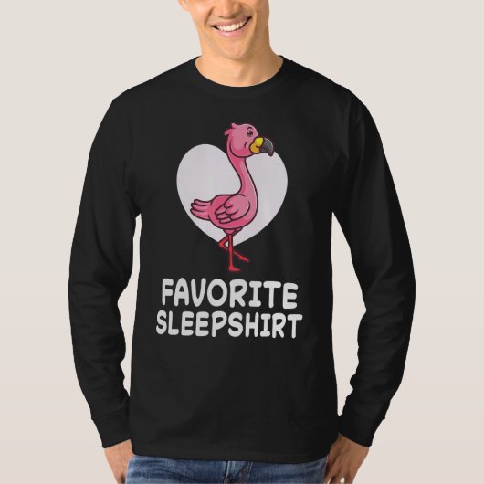 T-shirt Flamingo Flamingos Bats Nap Sleeping Sleep Pajamas (Devant)