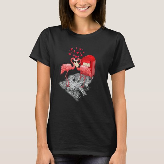 T-shirt Flamingo Is My Valentine Flamingo Valentine's Day (Devant)