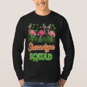 T-shirt Flamingo Shenanigan Squad St Patrick's Day (Devant)