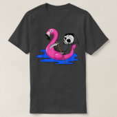 T-shirt Flamingo Summer Funny Grim Reaper Angel Of Death H (Design devant)