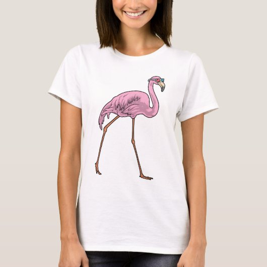 T-shirt Flamingo Sunglasses (Devant)