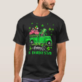 T-shirt Flamingo Truck Shamrock Green Lucky Shamrock St Pa (Devant)