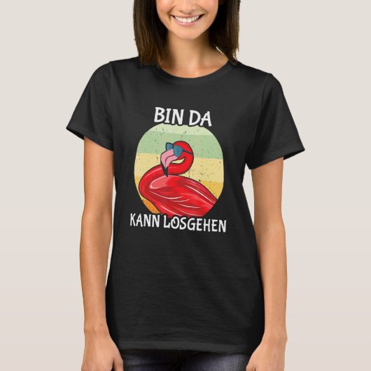 T-shirt Flamingo Unpunctual Bin Da Peut-être (Devant)
