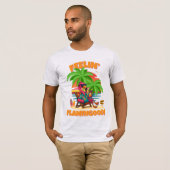 T-shirt Flamingood Flamant rose amusant Feelin Design été (Devant entier)