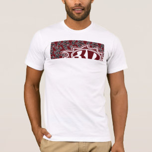 T-shirt flamme 3d et manuscrit