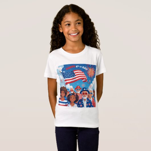 T-Shirt Flamme américaine (Devant entier)