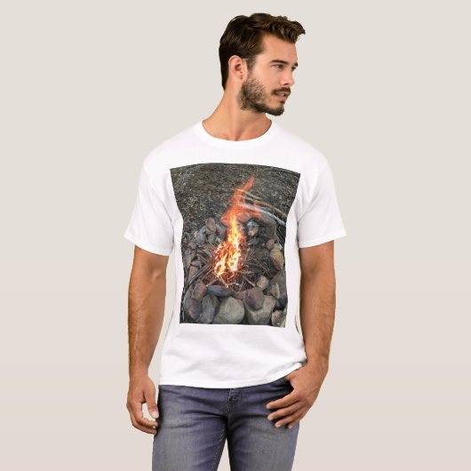 T-shirt Flamme de feu de camp (Devant entier)
