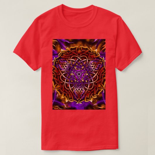 T-shirt Flamme Forge Céltic Knotwork Triquetra Mandala (Design devant)