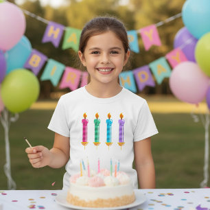 T-shirt flamme légère à quatre bougies