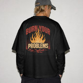 T-shirt Flamme Rétro Brûlez Vos Problèmes