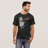T-shirt Flamme Thrower Chat Flamethrower Fire Arme Kitty (Devant entier)