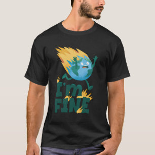 T-shirt Flammes brûlantes de la Terre