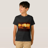 T-shirt Flammes de chasseur à réaction (Devant entier)