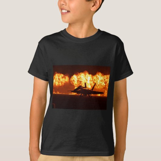 T-shirt Flammes de chasseur à réaction (Devant)