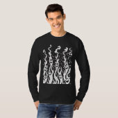 T-shirt Flammes de Gwosts pour hommes à manches longues (Devant entier)