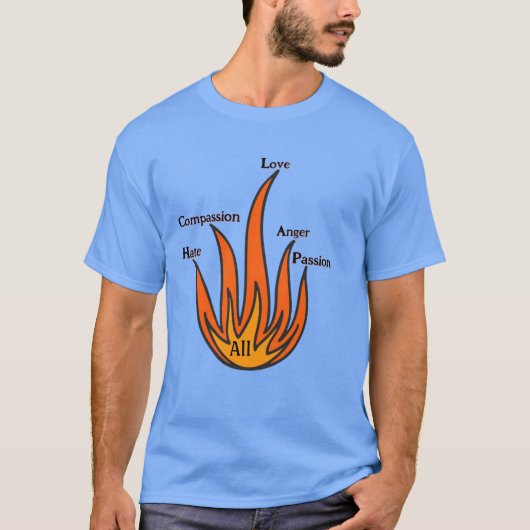 T-shirt "Flammes de l'émotion" - Conception incend (Devant)