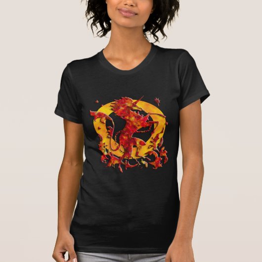 T-shirt Flammes de licorne (Devant)