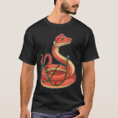 T-shirt Flammes de Noël de serpent (Devant)