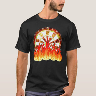 T-shirt Flammes de tableau noir flamme Art Design