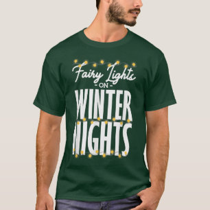 T-shirt Flammes pour les nuits d'hiver, lumière de Noël