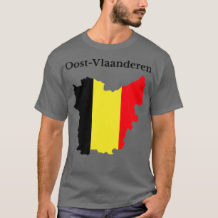 T-shirt Flandre orientale Carte de la province Belgique