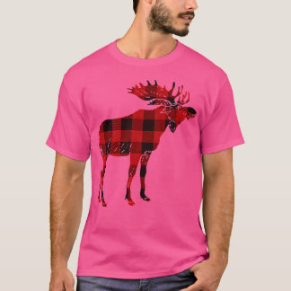 T-shirt Flannel Moose T Shirt Randonnée extérieure unique