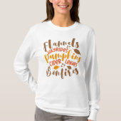 T-shirt Flannels Hay Rides Citrouille cidre Feuilles Bonfi (Devant)