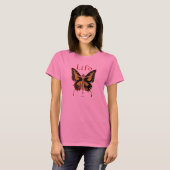 T-shirt Flapper Butterfly Flying Woman Illustration (Devant entier)
