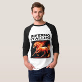 T-shirt Flare Gallop : Orange Horse avec Inferno Mane (Devant entier)