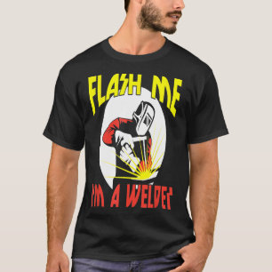 T-shirt Flash Me I'm A Welder Vintage American Patriotic