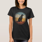 T-shirt Flat Coated Retriever Dog Retro Style (Devant)