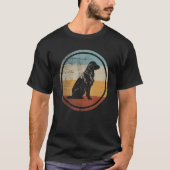T-shirt Flat Coated Retriever Dog Retro Style (Devant)