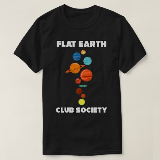 T-shirt Flat Earth Club Society Flat Earls World Map (Design devant)