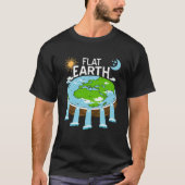 T-shirt FLAT Earth Retro Flat Earther Designs Present (Devant)