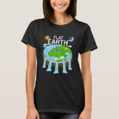 T-shirt FLAT Earth Retro Flat Earther Designs Present (Devant)