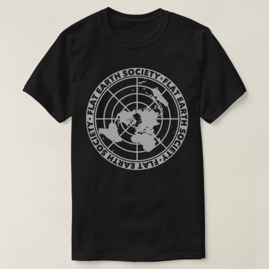 T-shirt Flat Earth Society Flat Earth Conspiration Science (Design devant)